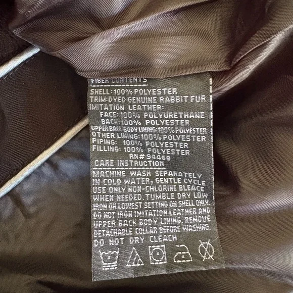 Braetan Black Quilted Women's Puffer Jacket with leather accents - Picture 11 of 11